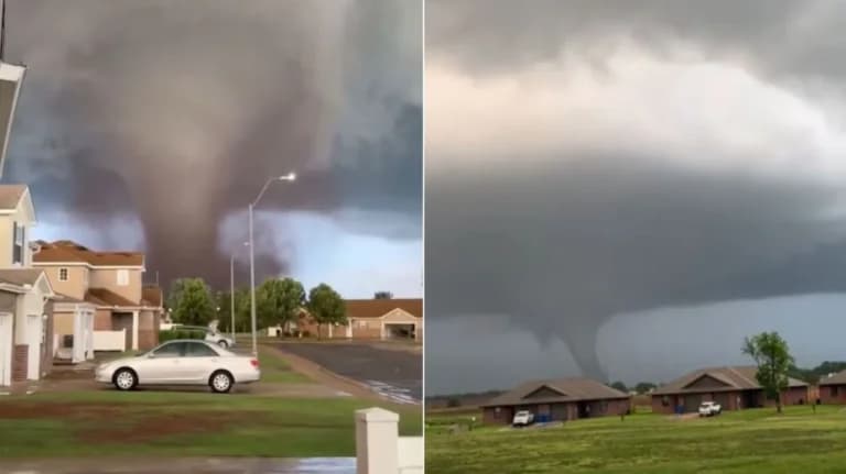 Ανεμοστρόβιλοι σαρώνουν την Οκλαχόμα   ζημιές σε αεροβάση