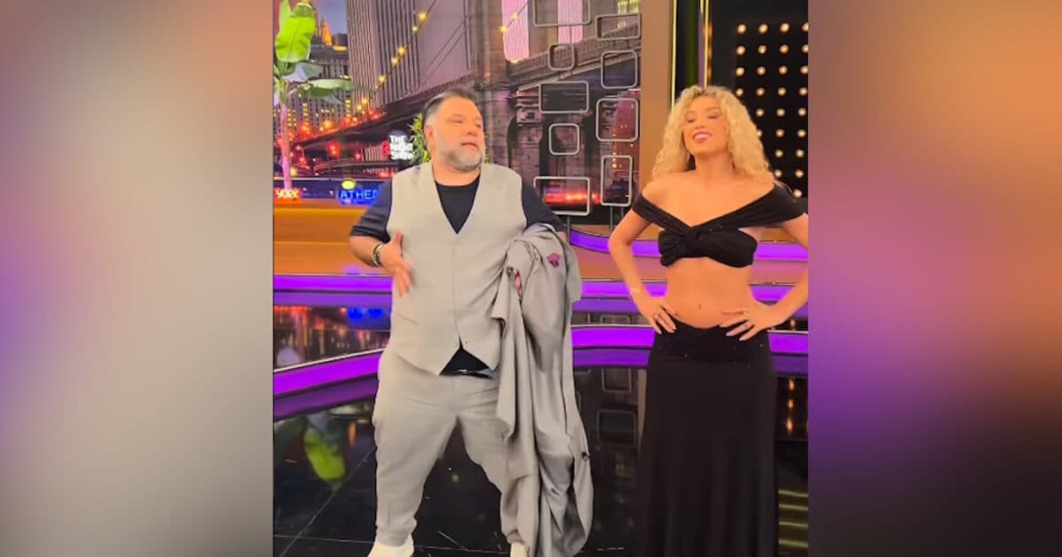 Ο Γρηγόρης Αρναούτογλου μαθαίνει χορευτικά με την Antigoni