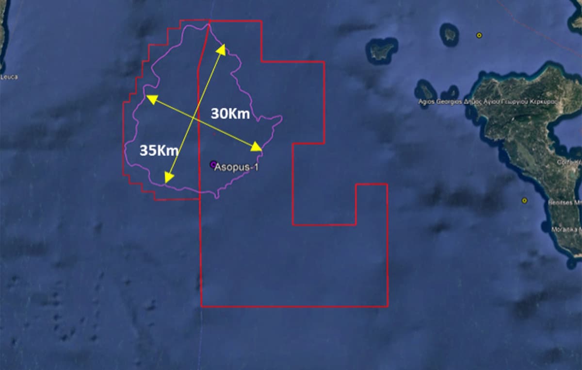 Η Energean αποκαλύπτει το δυναμικό του «Ασωπού» δυτικά της Κέρκυρας