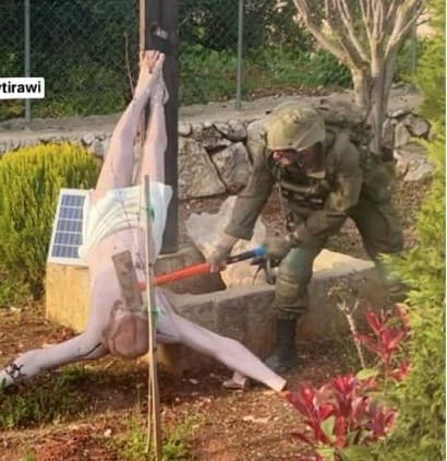 Ο ισραηλινός στρατός ερευνά καταστροφή αγάλματος Χριστού