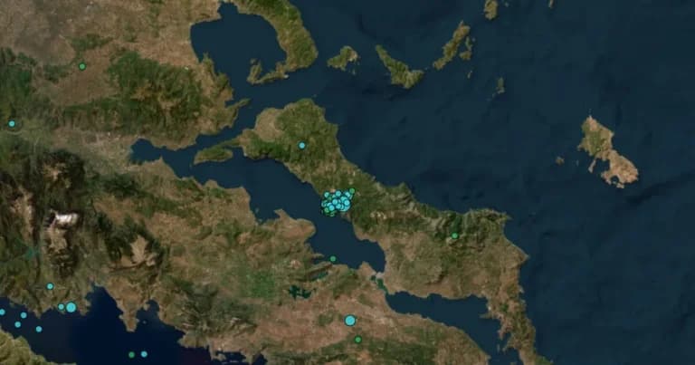 Διπλός σεισμός στο Προκόπι Ευβοίας το βράδυ της Τρίτης