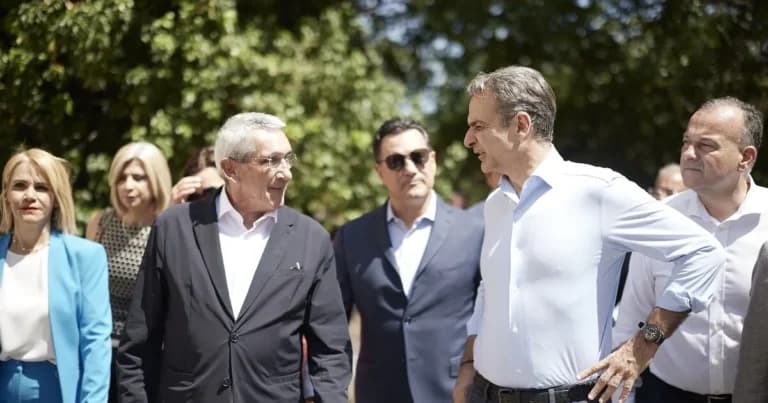 Ο Μητσοτάκης άνοιξε τον αρχαιολογικό χώρο Περβόλας στη Ρόδο