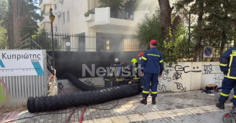 Φωτιά σε υπόγειο γκαράζ στην Αγία Παρασκευή