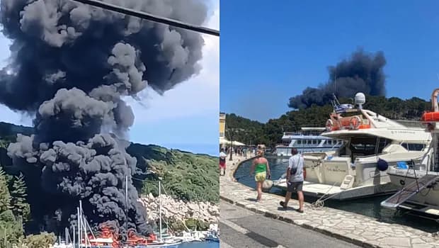 Φωτιά στους Παξούς: Δύο τουριστικά σκάφη καίγονται στο Γάιο