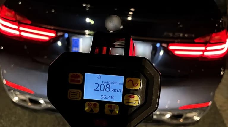 Ο 29χρονος οδηγός συνελήφθη με 208 χλμ/ώρα στα Μέγαρα