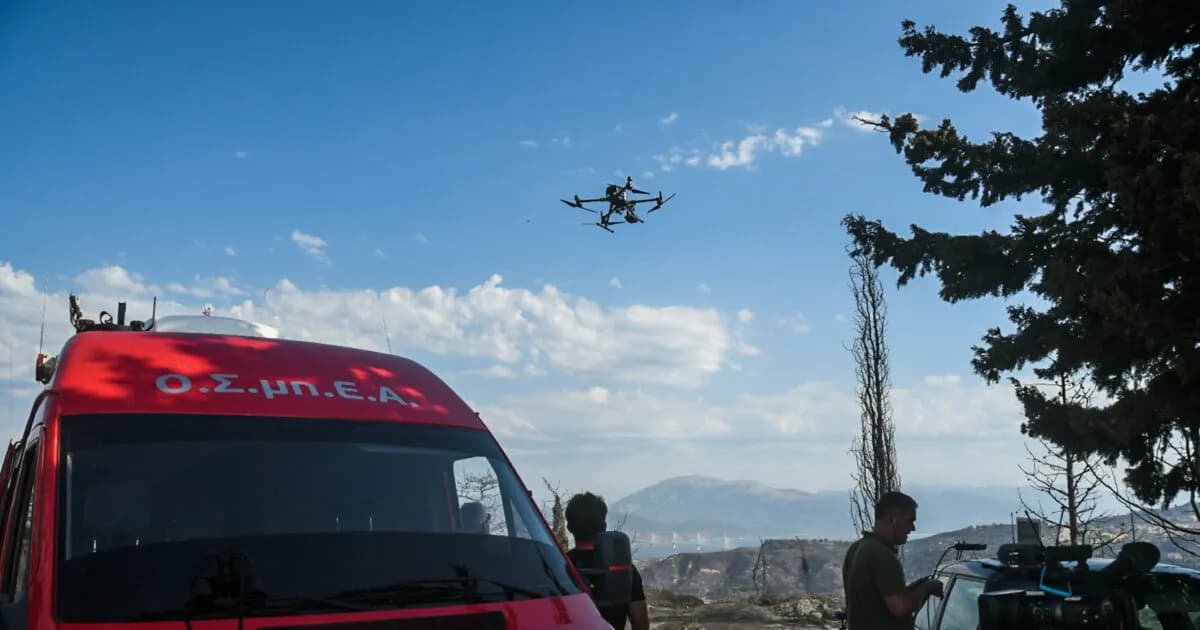 Η φωτιά στο Περιβολάκι Λαγκαδά Μήνυμα 112 για εκκένωση