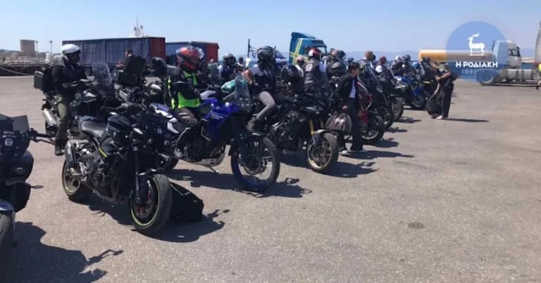 Οι Κύπριοι μοτοσικλετιστές έφτασαν στη Ρόδο για Ισαάκ-Σολωμού