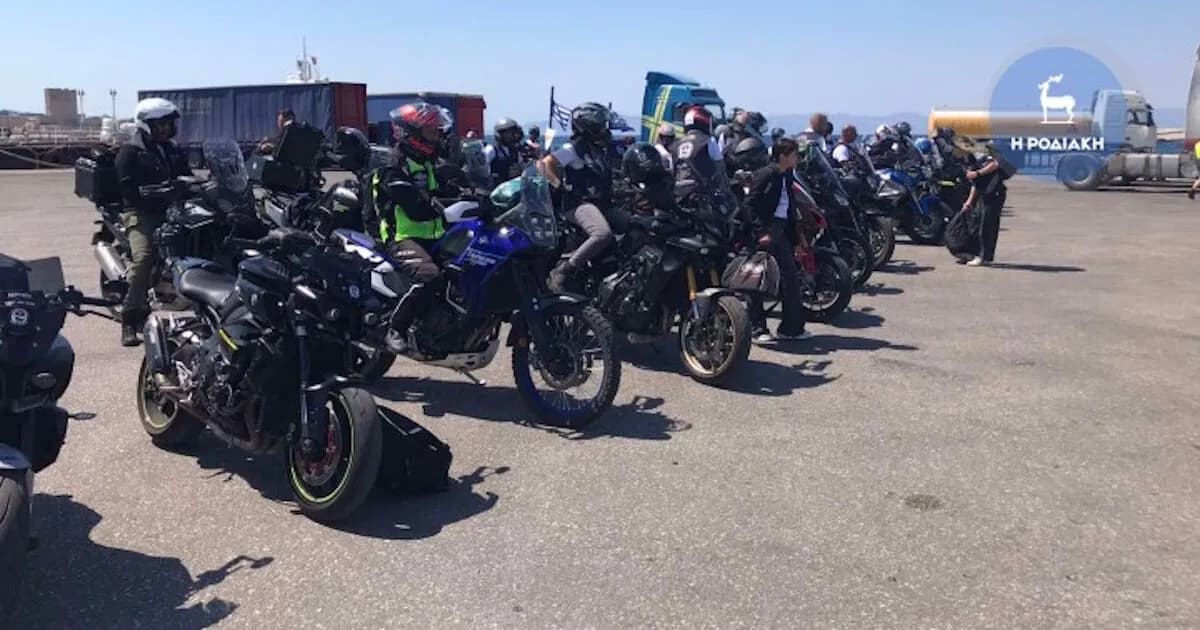 Οι Κύπριοι μοτοσικλετιστές έφτασαν στη Ρόδο για Ισαάκ-Σολωμού