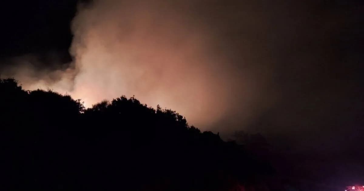 Η φωτιά στη Σάμο μαίνεται στο όρος Καρβούνη με 32 πυροσβέστες