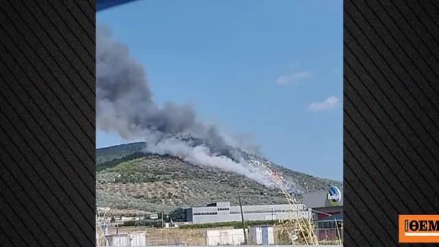 Μεγάλη φωτιά στο Σπαθοβούνι Κορινθίας – Ήχησε το 112