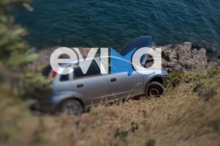 Τροχαίο στη Χαλκίδα: Αυτοκίνητο κατέληξε στα βράχια