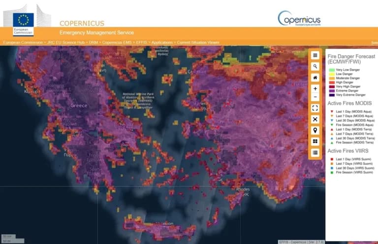Η Ελλάδα ενεργοποιεί την Υπηρεσία Copernicus για την Αχαΐα