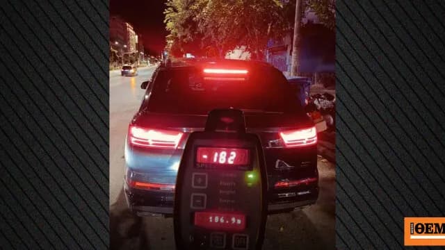 Η σύλληψη οδηγού στην ΠΑΘΕ για ταχύτητα 182 χλμ/ώρα