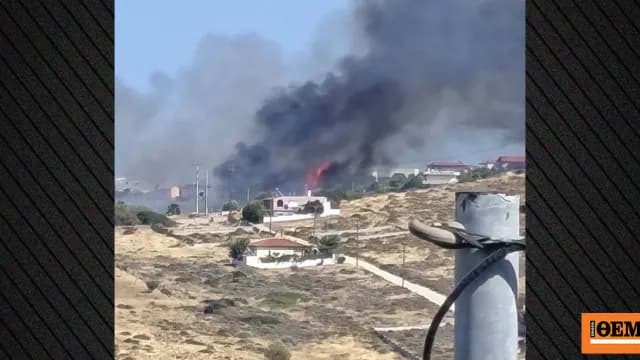 Φωτιά στο Λαύριο: Εκκενώθηκαν οικισμοί, μήνυμα του 112
