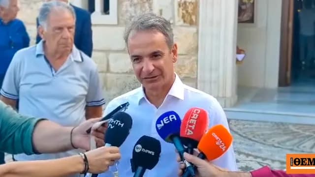 Ο Μητσοτάκης γιόρτασε τον Δεκαπενταύγουστο στα Χανιά