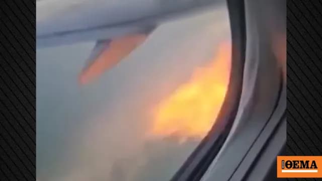 Η αναγκαστική προσγείωση Boeing 737 μετά από φλόγες σε κινητήρα