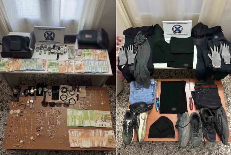 Η ΕΛ.ΑΣ. συνέλαβε 4 μέλη συμμορίας διαρρηκτών στην Πάρο