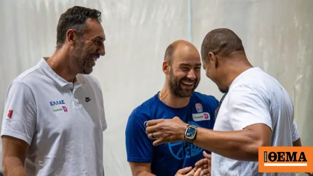 Ο Μάικ Μπατίστ επισκέφθηκε την Εθνική μπάσκετ στο ΟΑΚΑ