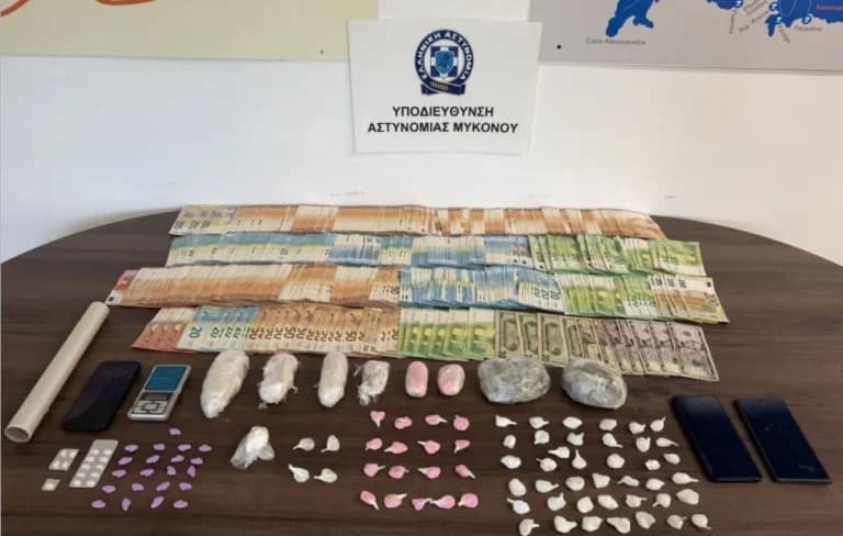 Σύλληψη δύο αλλοδαπών για ναρκωτικά στη Μύκονο