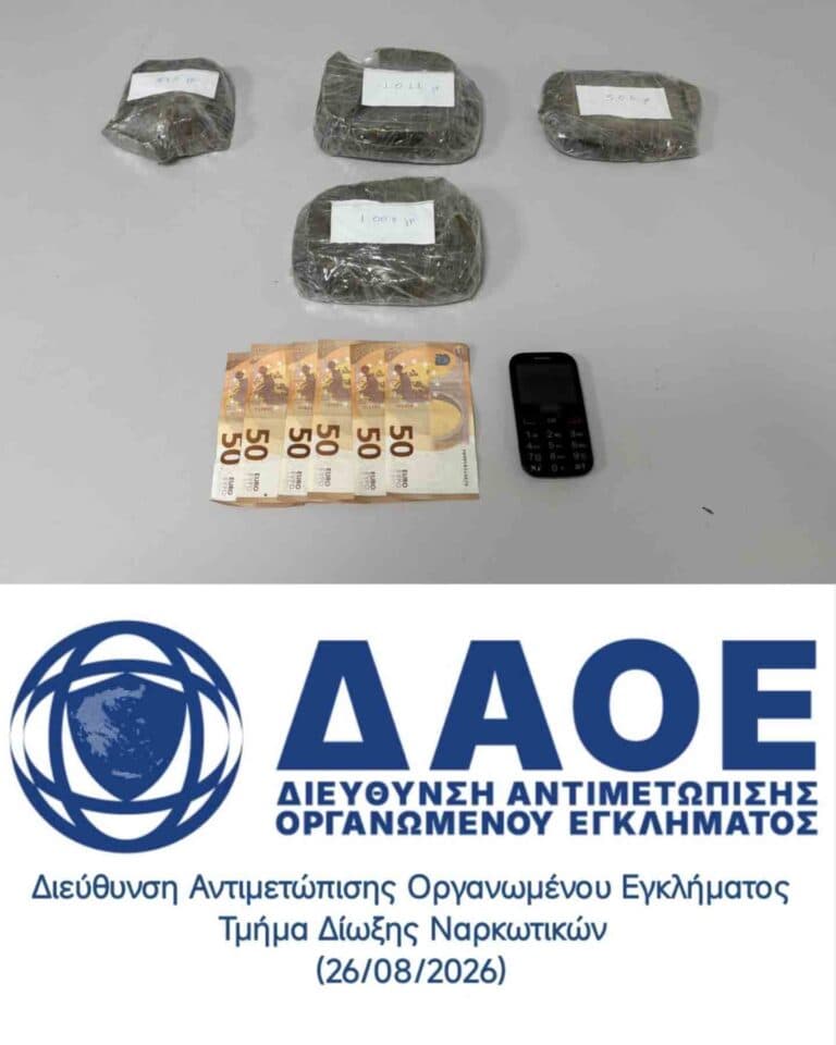 Σύλληψη στη Θεσσαλονίκη για κατοχή 3 κιλών ηρωίνης