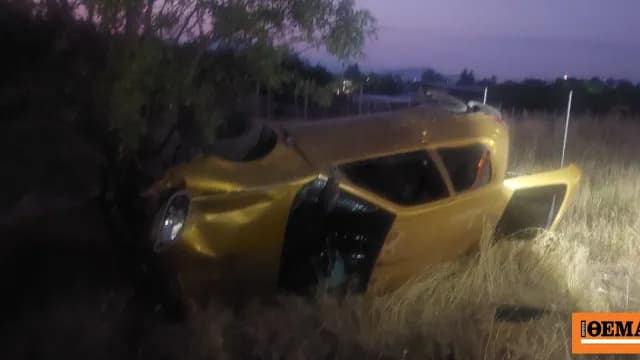 Κοζάνη: Ανατροπή οχήματος μετά από κλοπή καλωδίων σε πάρκο