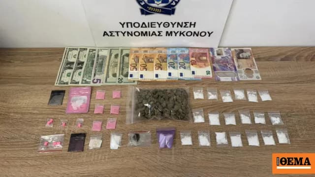 Διπλή σύλληψη για διακίνηση ναρκωτικών σε Μύκονο και Ρόδο