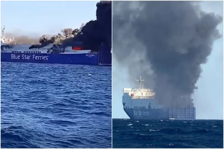 Η ΠΝΟ συγχαίρει το πλήρωμα του Blue Carrier 2 για τη φωτιά