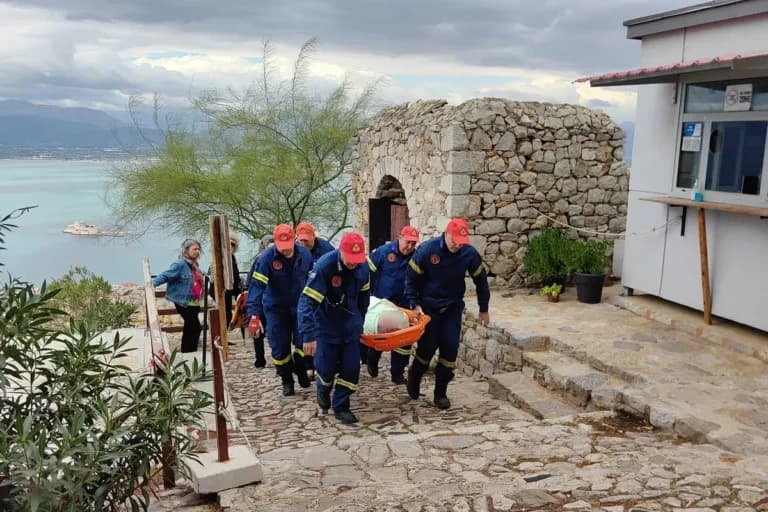 Επιχείρηση διάσωσης στο Παλαμήδι για Γερμανό τουρίστα