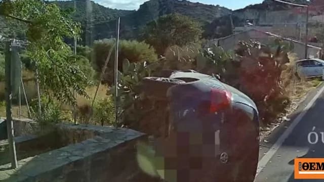 Τροχαίο στο Σχίσμα Κρήτης: Τραυματίστηκαν μητέρα και παιδί