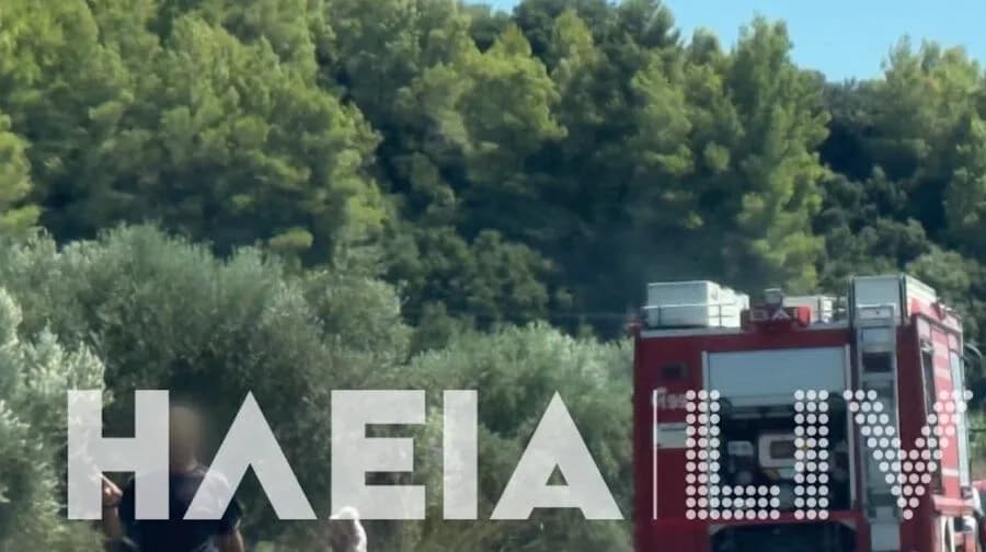 Διπλή πυρκαγιά στη νότια Ηλεία: Κάτω Σαμικό και Αγρίδι