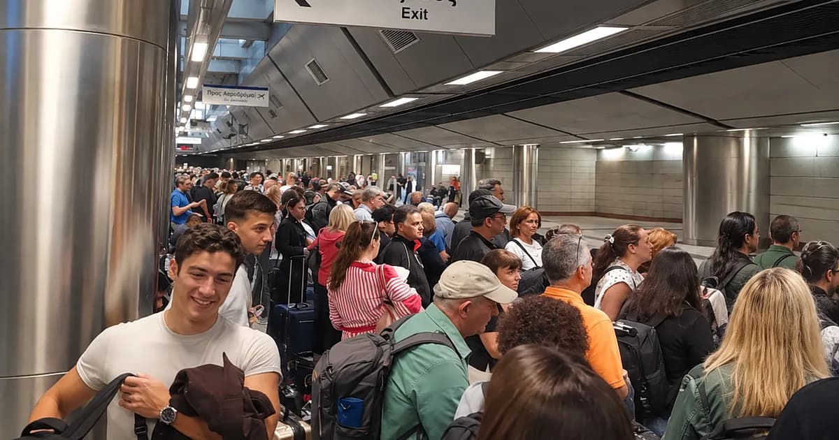 Χαμός στο μετρό προς το αεροδρόμιο: καθυστέρηση 50 λεπτών