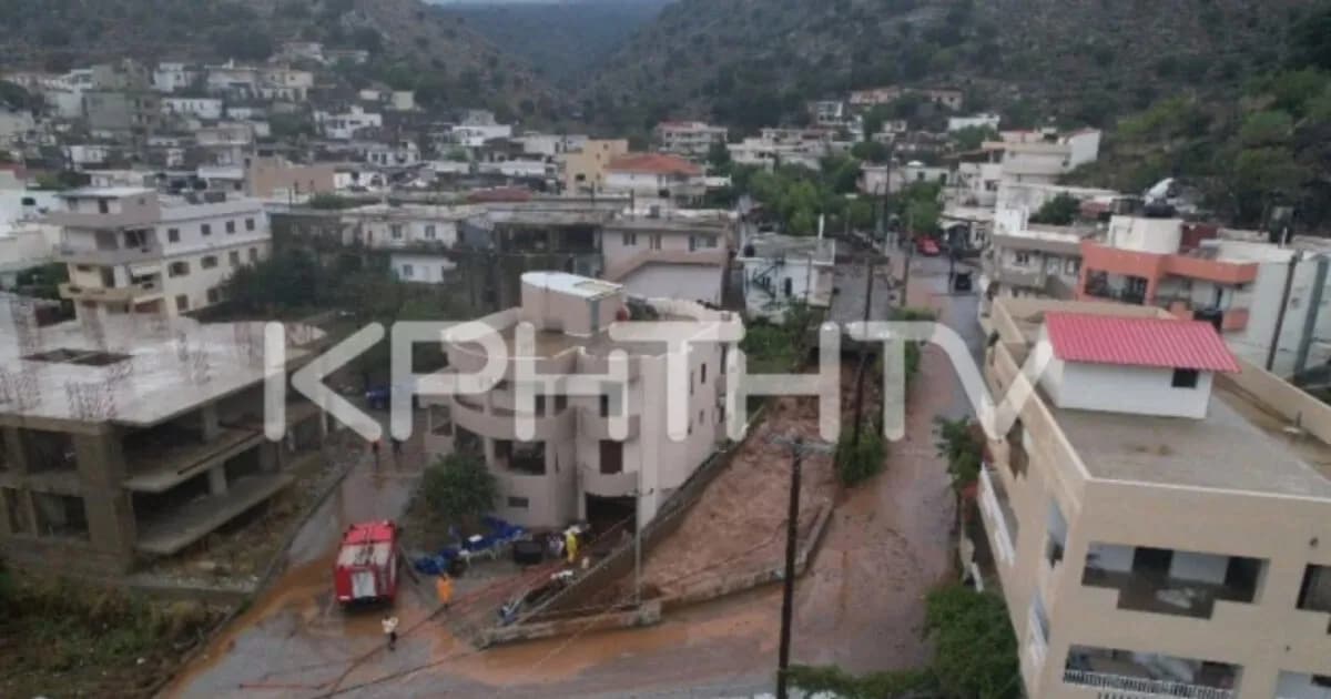 Κακοκαιρία στην Κρήτη: Χάος στα Ζωνιανά με 318mm βροχή