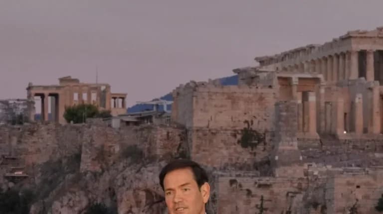 Ο Ρούμπιο στην Αθήνα: Ύμνος στην Ελλάδα από την Πνύκα