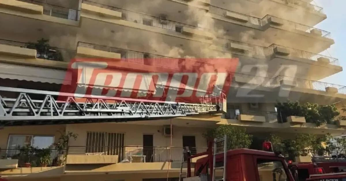 Φωτιά σε διαμέρισμα στην Πάτρα: Τραυματίστηκε 72χρονη