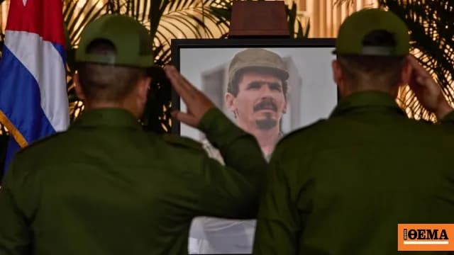 Ο Ραούλ Κάστρο αποχαιρετά τον Ραμίρο Βαλντές