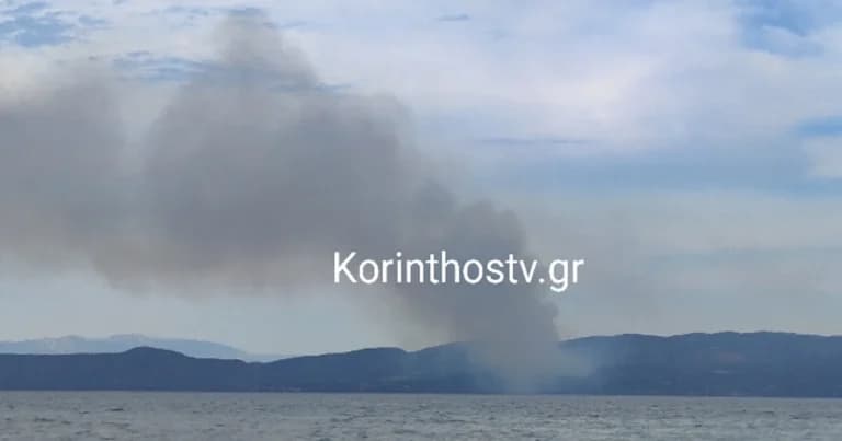 Η φωτιά στη Σκαλωσιά Λουτρακίου: 47 πυροσβέστες στη μάχη