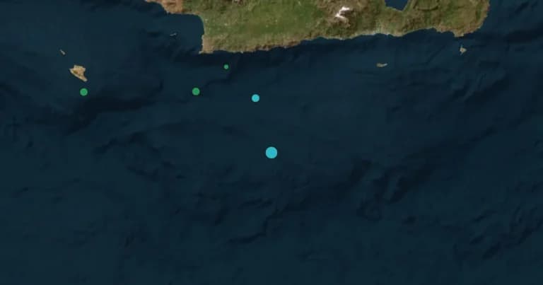 Σεισμός 4 Ρίχτερ νότια του Ηρακλείου Κρήτης