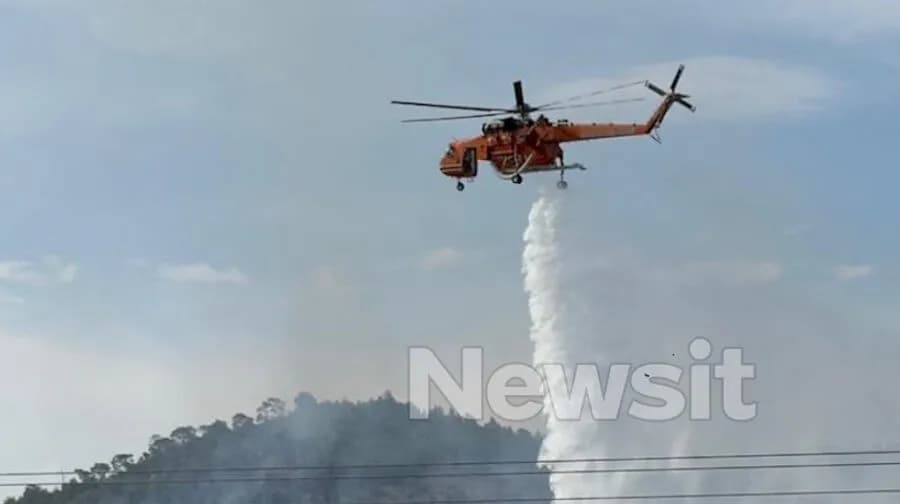 Φωτιά στο Λουτράκι: Υπό έλεγχο και σύλληψη 70χρονου