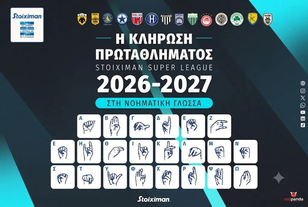 Η κλήρωση της Super League και στη νοηματική