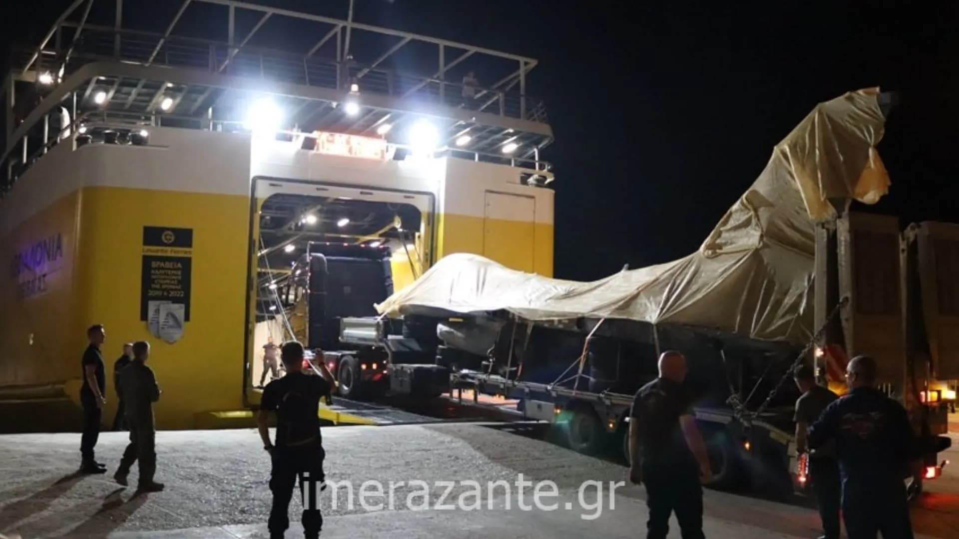 Το F-16 της Ζακύνθου επέστρεψε στη βάση του με πλοίο