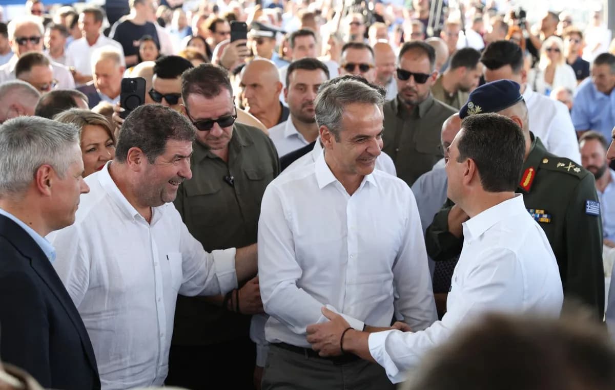 Ο Μητσοτάκης στα Γρεβενά για τα εγκαίνια του Ε65