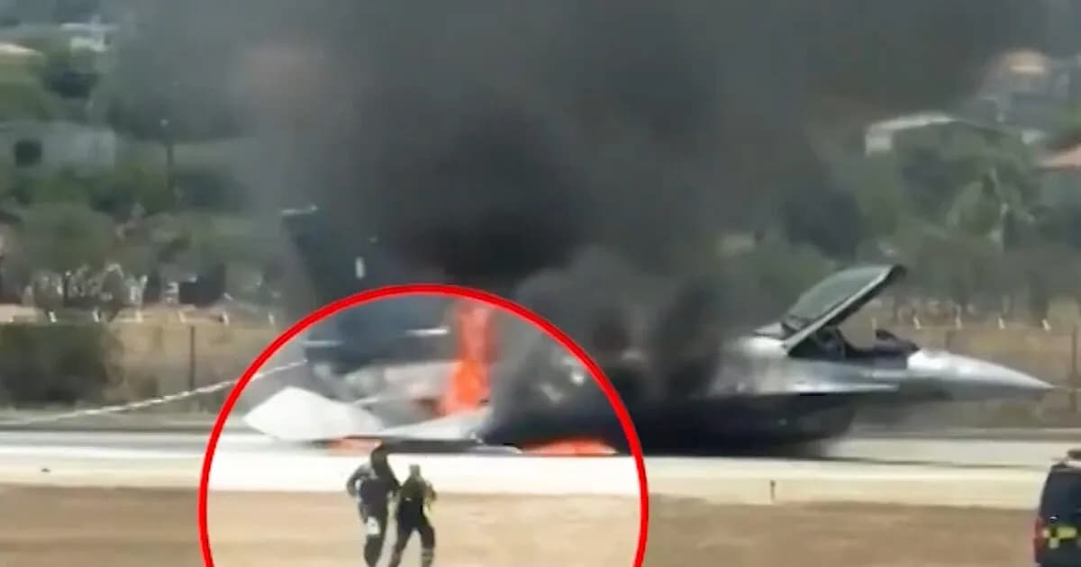 Ο πιλότος έσωσε το F-16 σε αναγκαστική προσγείωση στη Ζάκυνθο
