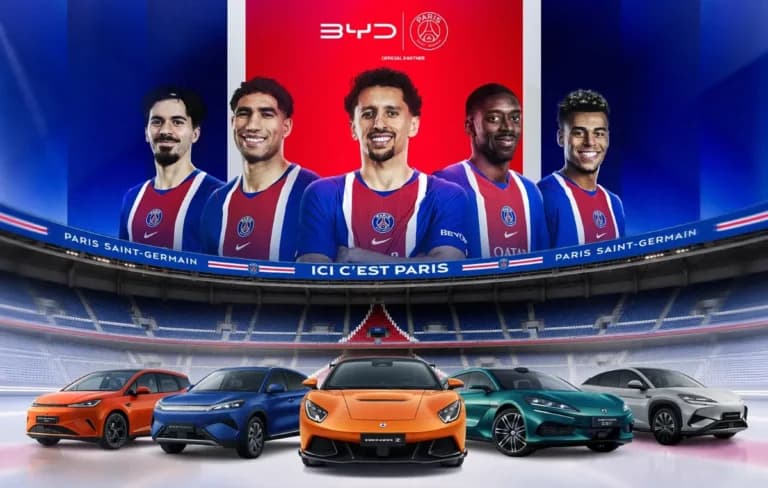 Η BYD επίσημος αυτοκινητικός χορηγός της Paris Saint-Germain