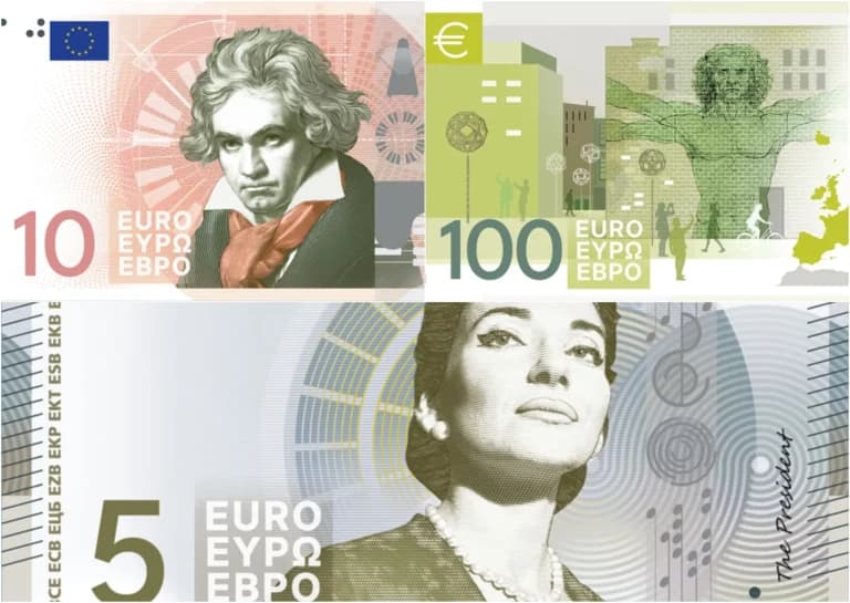 Η ΕΚΤ αποκαλύπτει τα νέα σχέδια χαρτονομισμάτων ευρώ