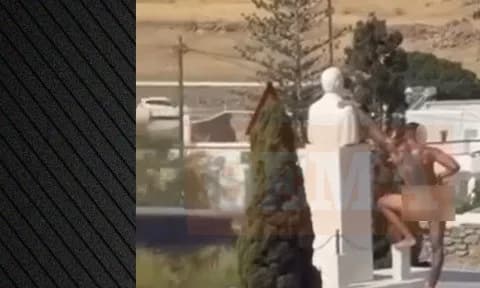 Μύκονος: Γυμνός αλλοδαπός σε αμόκ ερωτοτροπούσε με άγαλμα