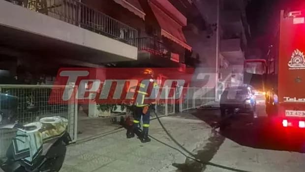 Φωτιά σε πολυκατοικία στην Πάτρα: Πανικός, 3 απεγκλωβισμοί