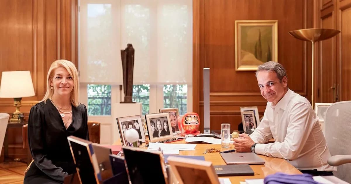 Η Αφροδίτη Νέστορα συναντήθηκε με τον Μητσοτάκη στο Μαξίμου