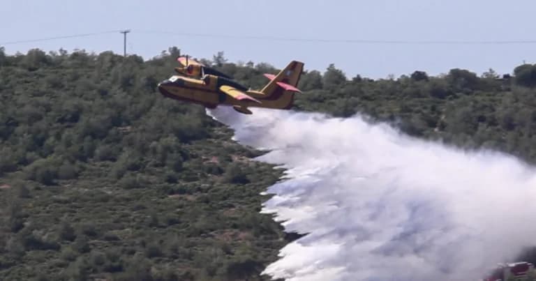 Φωτιά στη Λακωνία: Μάχη με τις φλόγες στην Κρεμαστή