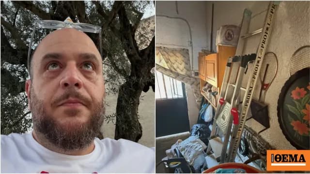 Ο Φάνης Λαμπρόπουλος στο χωριό του στο Αίγιο για διακοπές