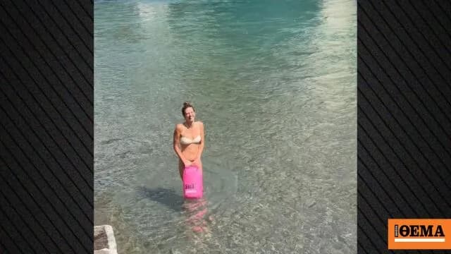Η Παντούση κολύμπησε στον ποταμό Άαρ στη Βέρνη